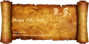 Moga Zénó névjegykártya